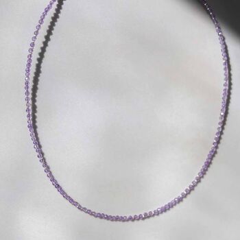 Amethyst Gemstone Beaded Necklace, 6 of 9