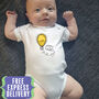 Personalised Best Invention New Baby Babygrow, thumbnail 1 of 7