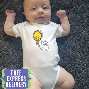 Personalised Best Invention New Baby Babygrow, 3 of 7