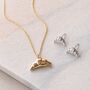 Croissant Necklace And Earring Gift Set, thumbnail 2 of 5