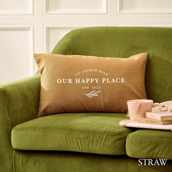 Personalised Housewarming Linen Cushion, 5 of 6