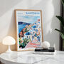 Santorini Tavel Inspired Poster, thumbnail 8 of 9