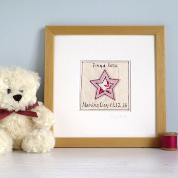 Personalised New Baby Girl / Christening Picture Gift, 7 of 12