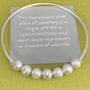 70th Birthday Sparkly Beads Handmade Silver Bangle, thumbnail 1 of 4
