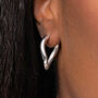 Sterling Silver Chunky Infinity Twist Hoop Earrings, thumbnail 1 of 5