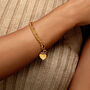 Rope Chain Heart Urn Ashes Bracelet – 18 K Gold Plate, thumbnail 8 of 8