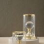 Handmade Glass Dome And Gold Candle Holder Set, thumbnail 1 of 3