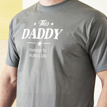 personalised daddy t shirt by the alphabet gift shop ...