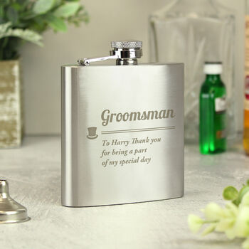 Personalised Groomsman Hip Flask, 2 of 2