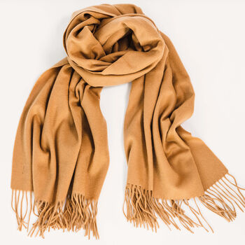 Personalised Tan Pure Cashmere Blanket Scarf, 3 of 7