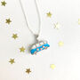 Sterling Silver Camper Van Enamel Necklace, thumbnail 7 of 9