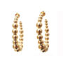 18k Gold Plated Beaded Hoop Earrings, thumbnail 3 of 3