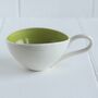 Handmade Porcelain Wonky Cappuccino Cup, thumbnail 4 of 12