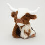 Mini Texas Longhorn Cow Soft Toy, Pop Up Gift Box, thumbnail 3 of 11