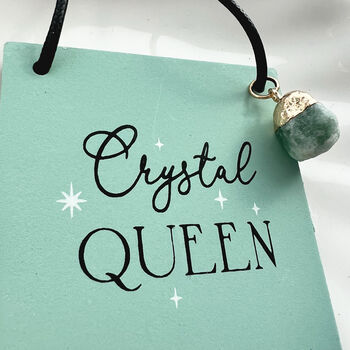 Crystal Queen Mini Hanging Sign With Green Aventurine, 3 of 4