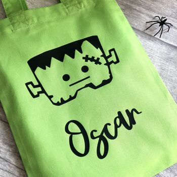 Personalised Halloween Frankenstein Treat Bag, 2 of 3