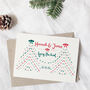 Pearls And Bow Swag Christmas Tree Wedding Card Or Save The Date Card, thumbnail 1 of 2