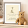 Personalised Winnie The Pooh Framed Print, thumbnail 1 of 5
