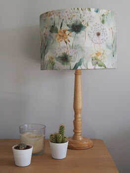 Green And Mustard Dandelion Lampshade, 2 of 8
