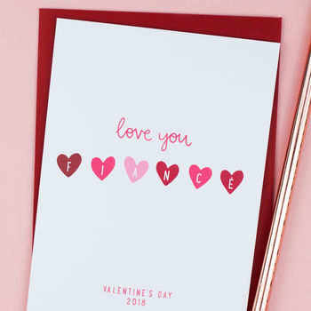 Love You Fiancé Valentine's Card, 6 of 6