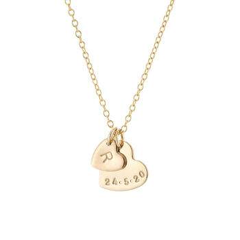 Gold Plated Or Sterling Silver Heart + Initial Necklace, 3 of 5