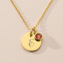 Initial And Birthstone Personalised Necklace, thumbnail 1 of 12