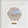 Personalised Hexagon Vintage Map Picture, thumbnail 4 of 5
