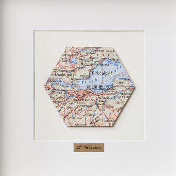 Personalised Hexagon Vintage Map Picture, 4 of 5