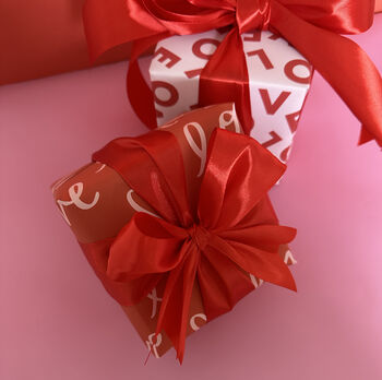 Valentine's Script Love Wrapping Paper, 3 of 6