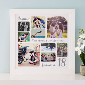 Personalised 18th Birthday Square Photo Collage, 5 of 11