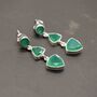 Green Onyx Multi Shape Stone Sterling Silver Earrings, thumbnail 1 of 10