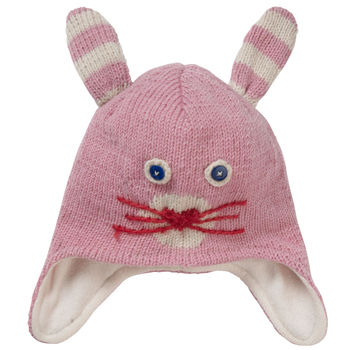 Pink Bunny Knit Hat, 4 of 5
