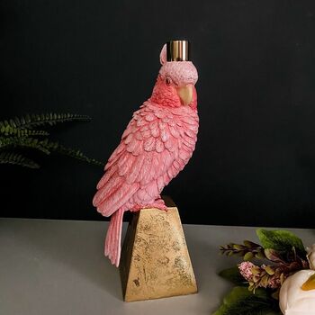 Parrot Candle Holder Pink, 2 of 4