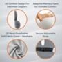 Memory Foam Back Lumber Support Chair Cushion, thumbnail 4 of 7