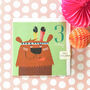 Bear 3rd Birthday Card, thumbnail 2 of 5