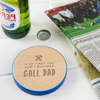 Engraved 'Call Dad' Coloured Coaster Gift For Fathers Day, 4 of 7