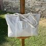 Personalised Cotton Pinstripe Tote Beach Shoulder Bag, thumbnail 2 of 6