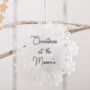 Personalised Pearl Christmas Snowflake Message Bauble, thumbnail 2 of 2