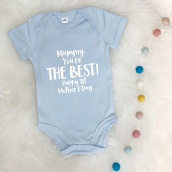 Mummy You're The Best Personalised Babygrow, 2 of 8
