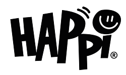 HAPPi Choc Logo in black and white 
