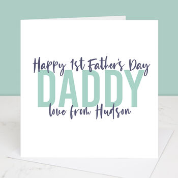 His First Father's Day Personalised Father's Day Card, 3 of 4