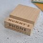 Personalised Mummy Wooden Phone Stand, thumbnail 3 of 5