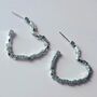 Geometric Heart Cube Hoop Earrings, thumbnail 2 of 3