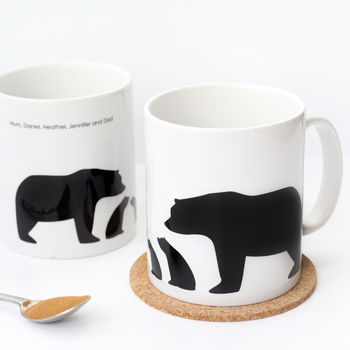 Bear Family, Personalised Silhouette Mug, 3 of 4