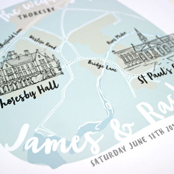 Personalised Wedding Map Illustration, 4 of 6