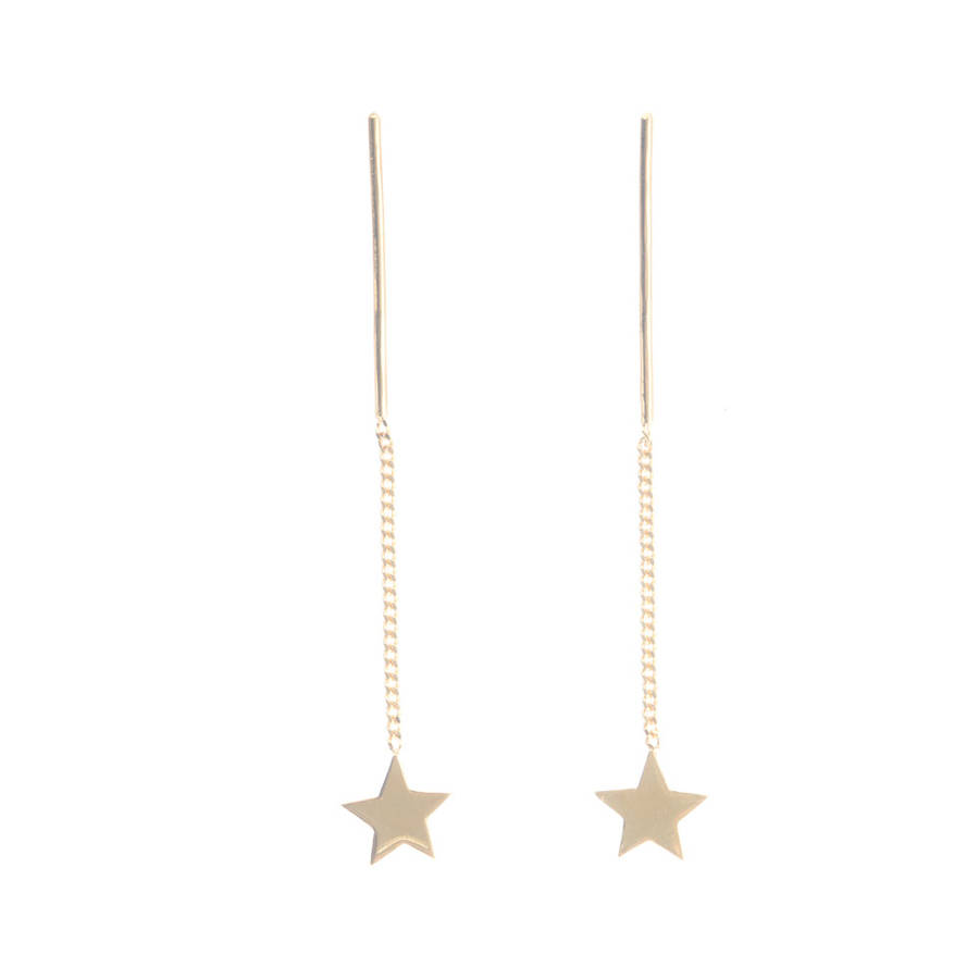 star thread through earrings by louise wade