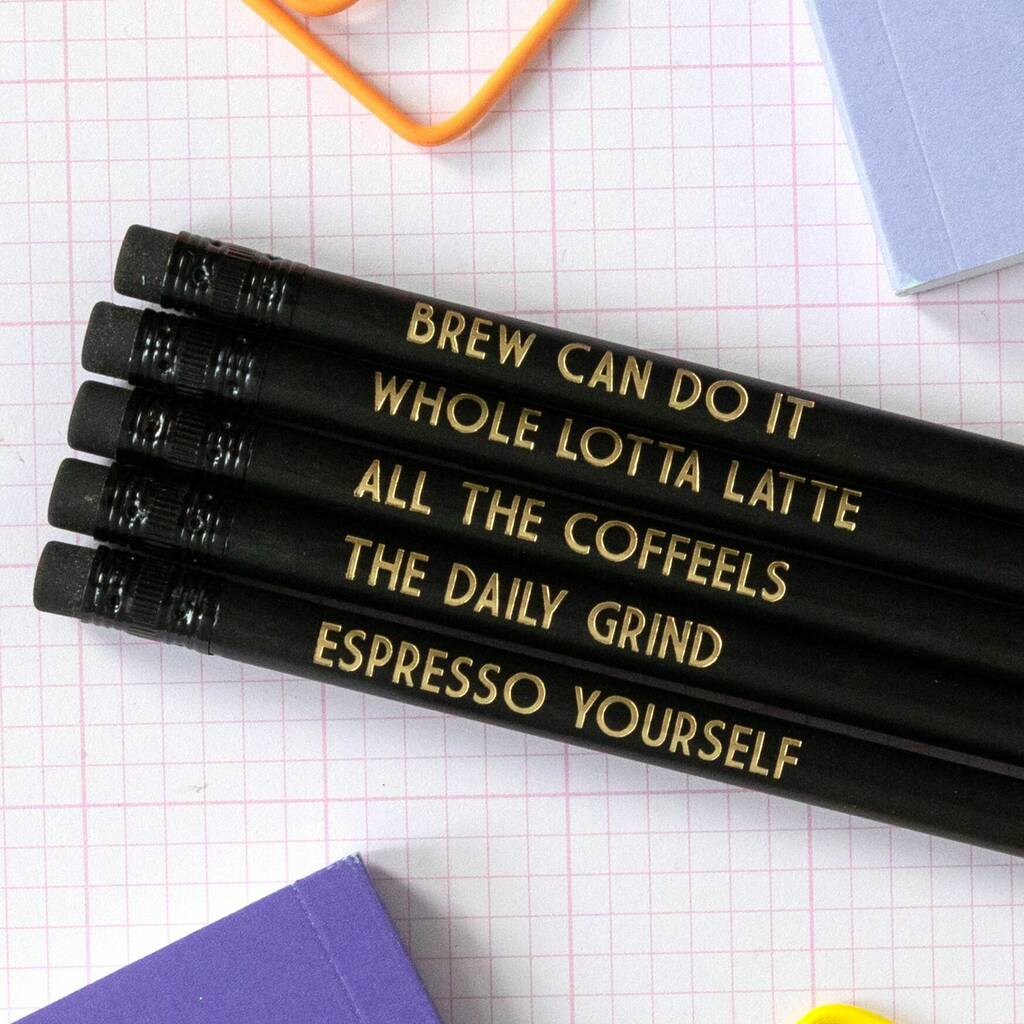 Coffee Lover Pencil Set: All The Coffeels, 1 of 7