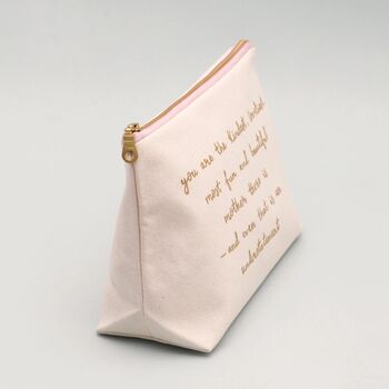 'The Kindest Mother' Printed Canvas Makeup Bag, 4 of 8