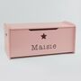 Personalised Large Pink Star Design Toy Box, thumbnail 1 of 3
