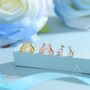 Tiny Dalmatian Dog Stud Earrings In Sterling Silver, thumbnail 2 of 12